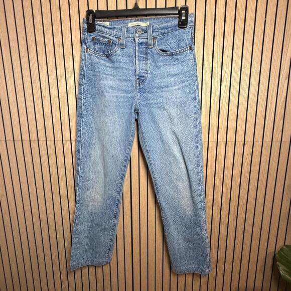 033 Levi's Premium Wedgie Straight Ankle Women's Jeans (Size 24 x 28, EUC) - Picture 2 of 6